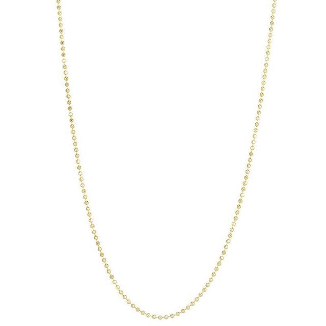 LUMINOR GOLD 14k Gold Ball Chain Necklace, Womens Yellow Product Image