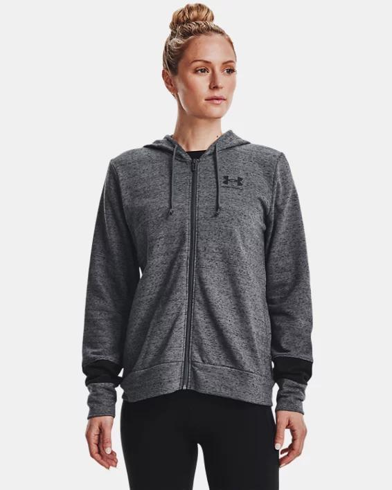 Womens UA Rival Terry Colorblock Full-Zip Hoodie Product Image