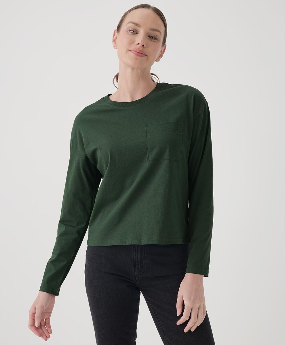 Womens Softspun Long Sleeve Pocket Tee 3XL Product Image