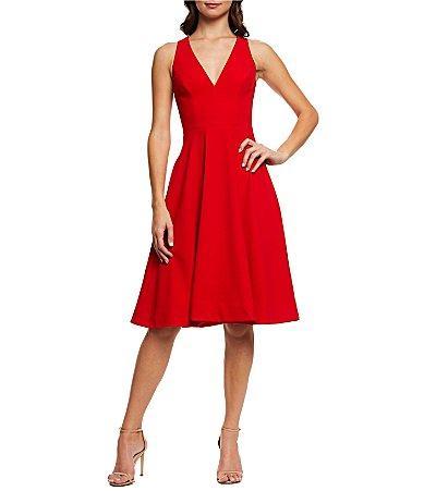 Dress the Population Catalina Crepe V-Neck Sleeveless A product image