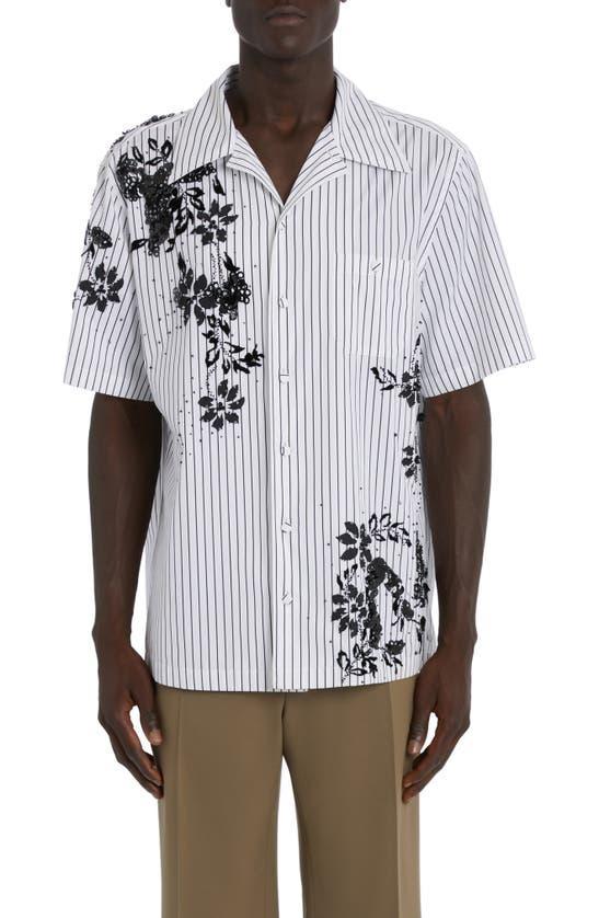 Floral-print Striped Shirt In Variante Abbinata Product Image