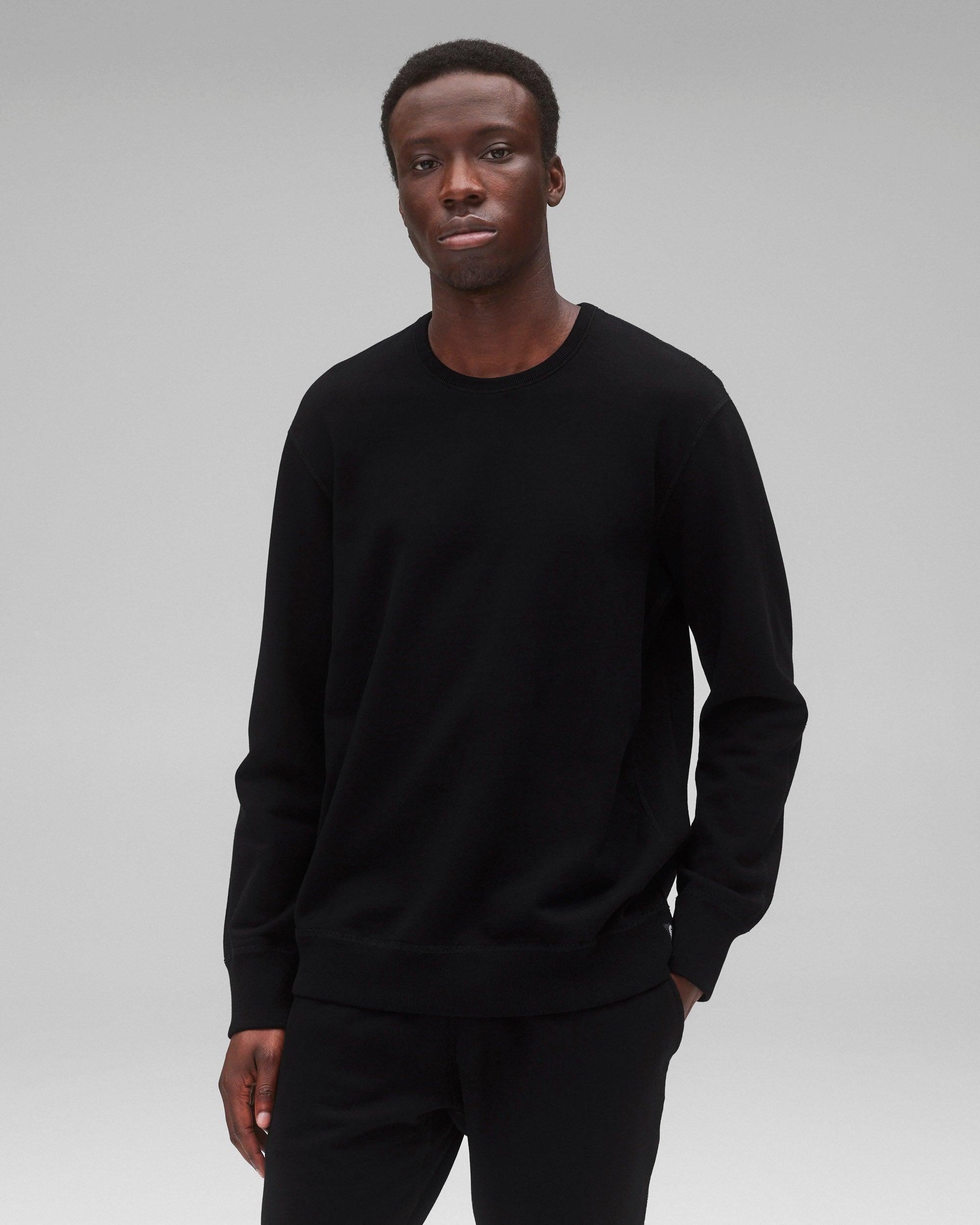 Kyoto Black Midweight Terry Slim Crewneck Male Product Image