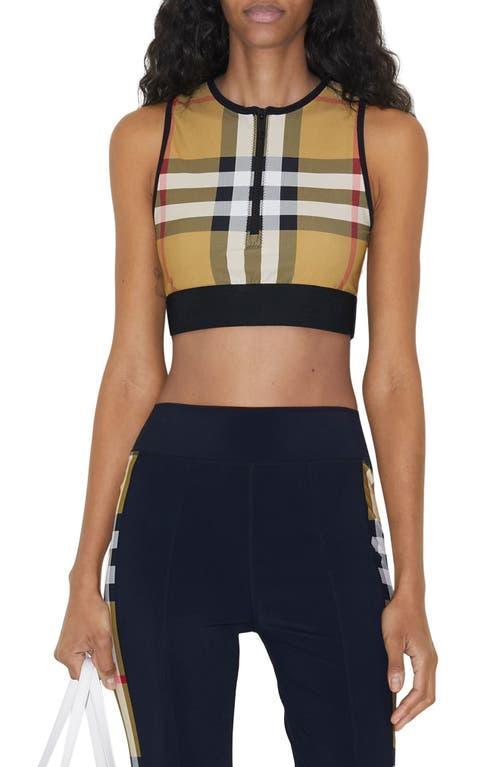 Womens Zadie Cropped Check Top Product Image