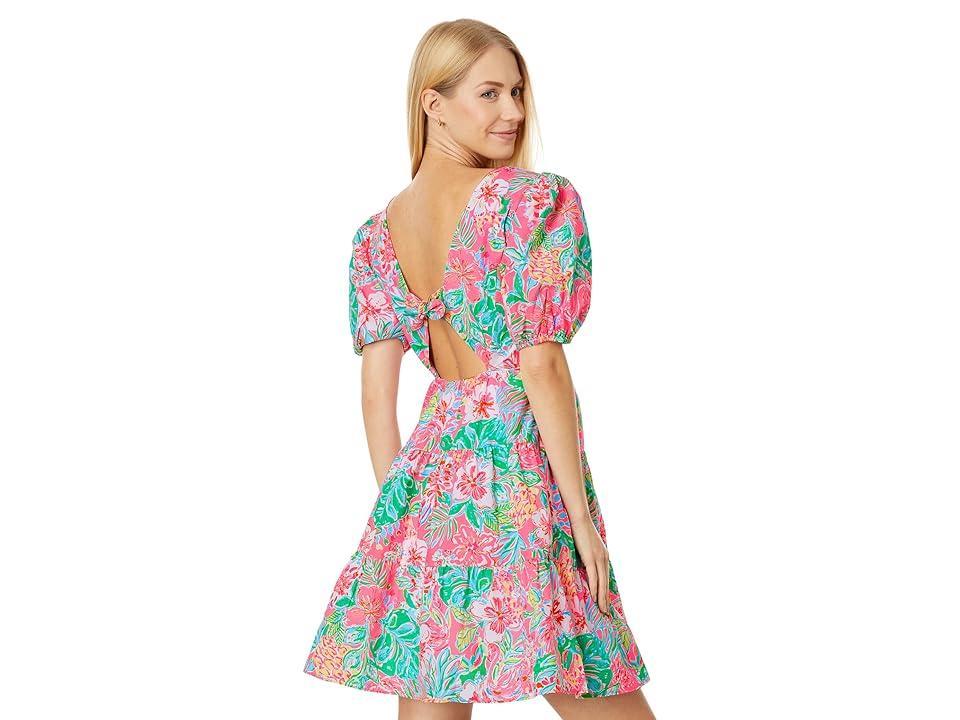 Lilly Pulitzer Nalani Short Sleeve Cotton Journey To The Jungle) Women's Dress Product Image