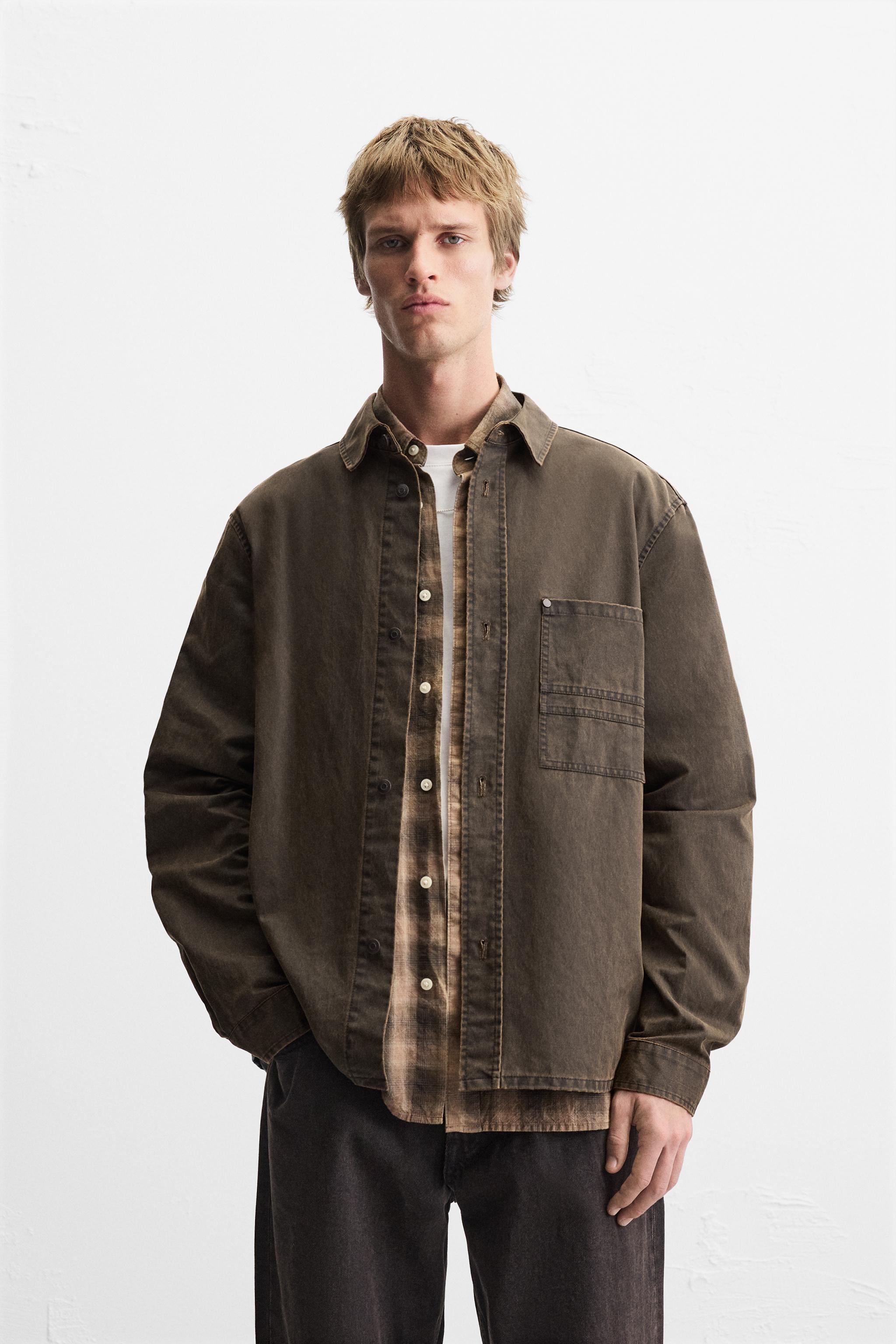 WAXED EFFECT OVERSHIRT Product Image