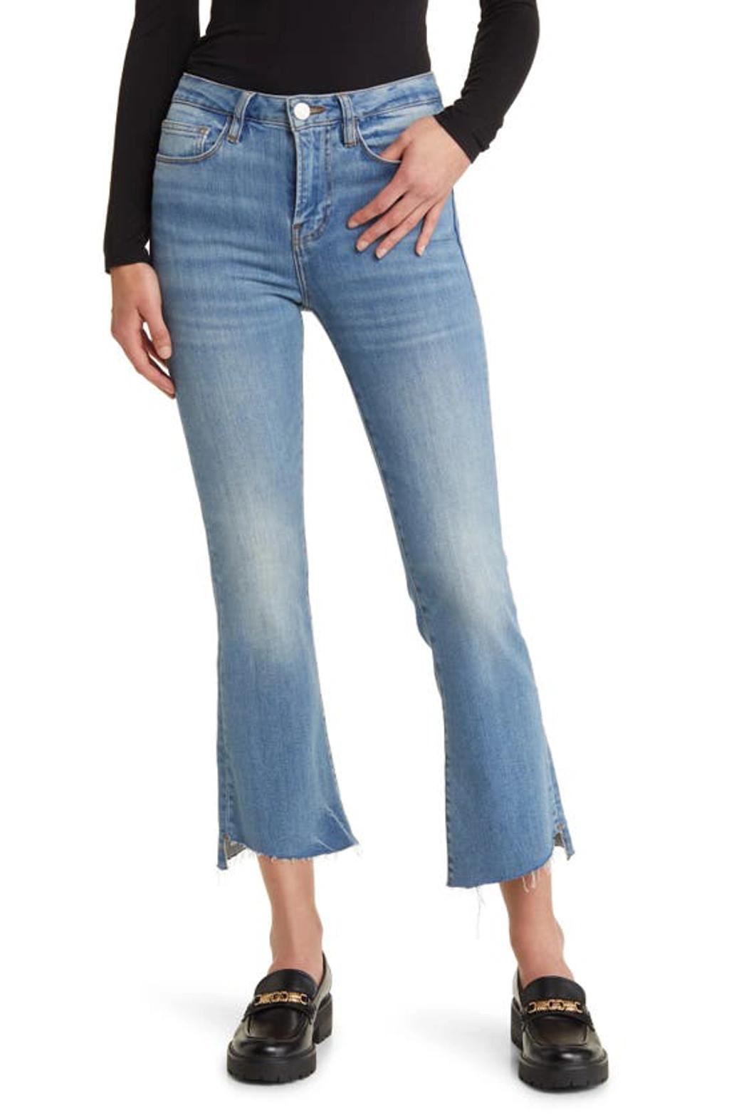 Le Crop Mini Boot Raw Step Hem Jeans In Wavey product image