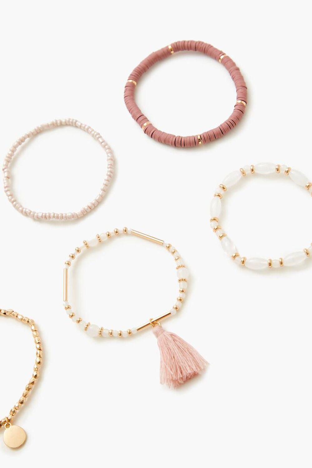 Beaded Tassel Stretch Bracelet Set | Forever 21 Product Image