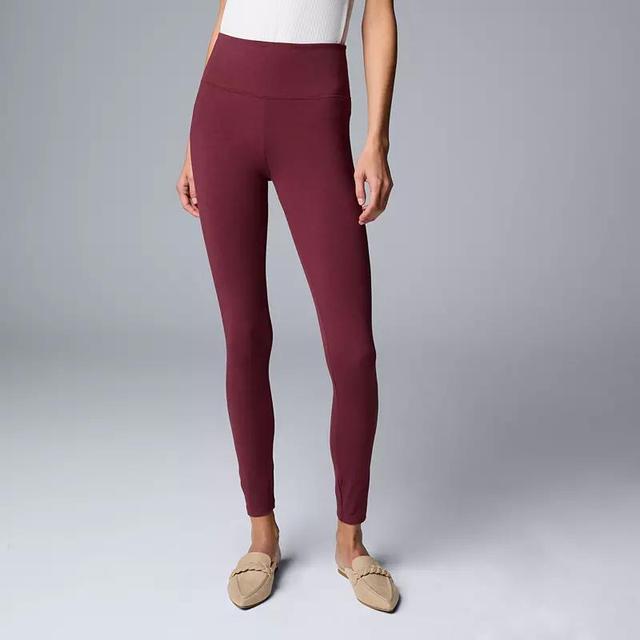 Womens Simply Vera Vera Wang Live-In Shaping High Rise Leggings Product Image