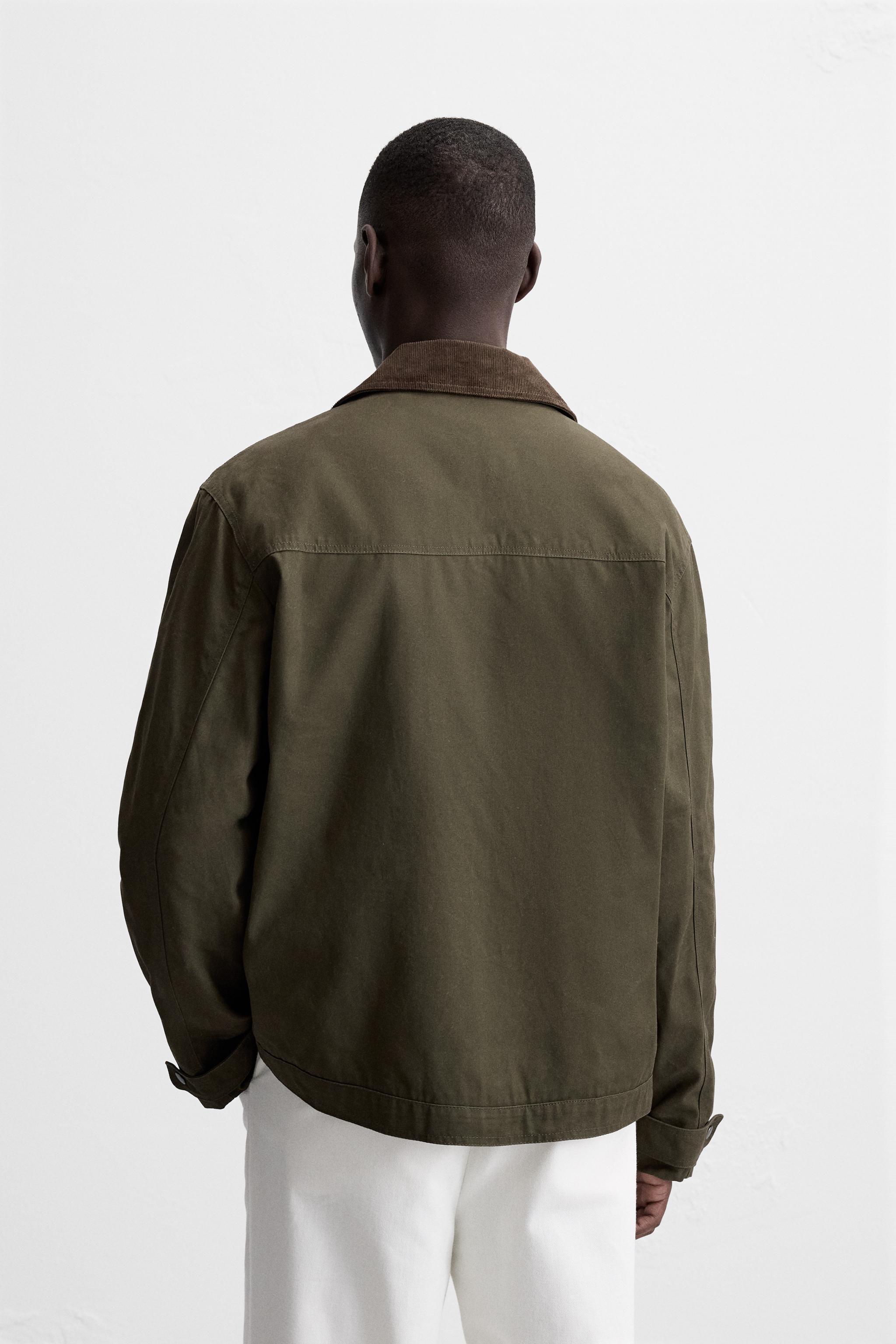 CONTRASTING COLLAR POCKET JACKET Product Image