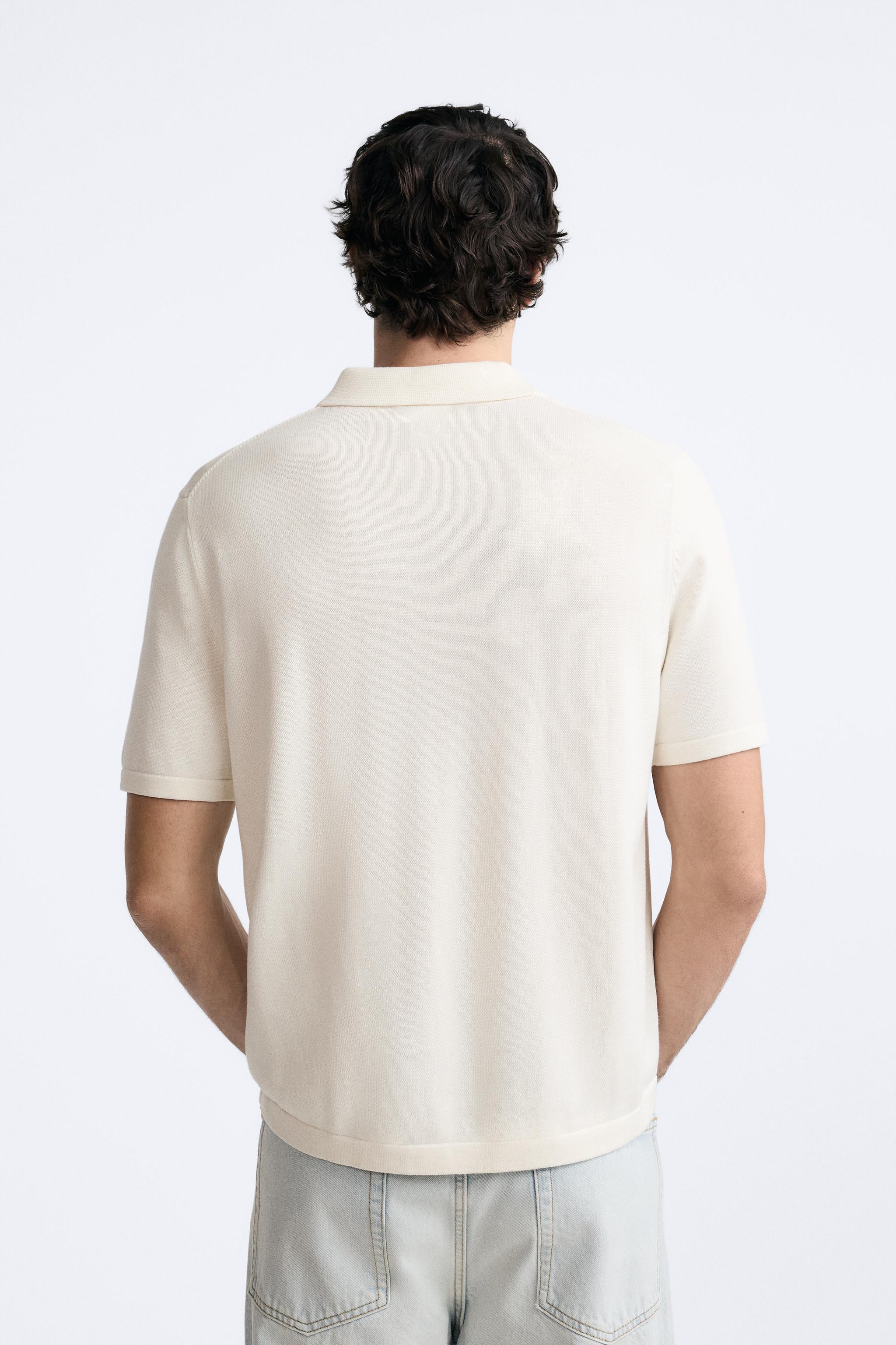 COTTON - SILK BLEND KNIT POLO Product Image