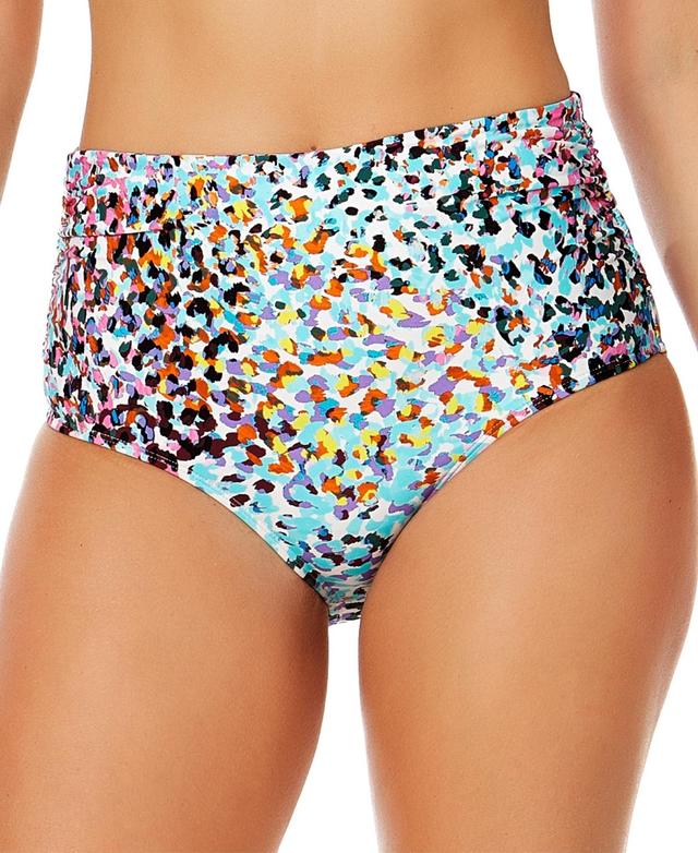 Anne Cole Womens Printed Shirred-Waist Bikini Bottoms Product Image