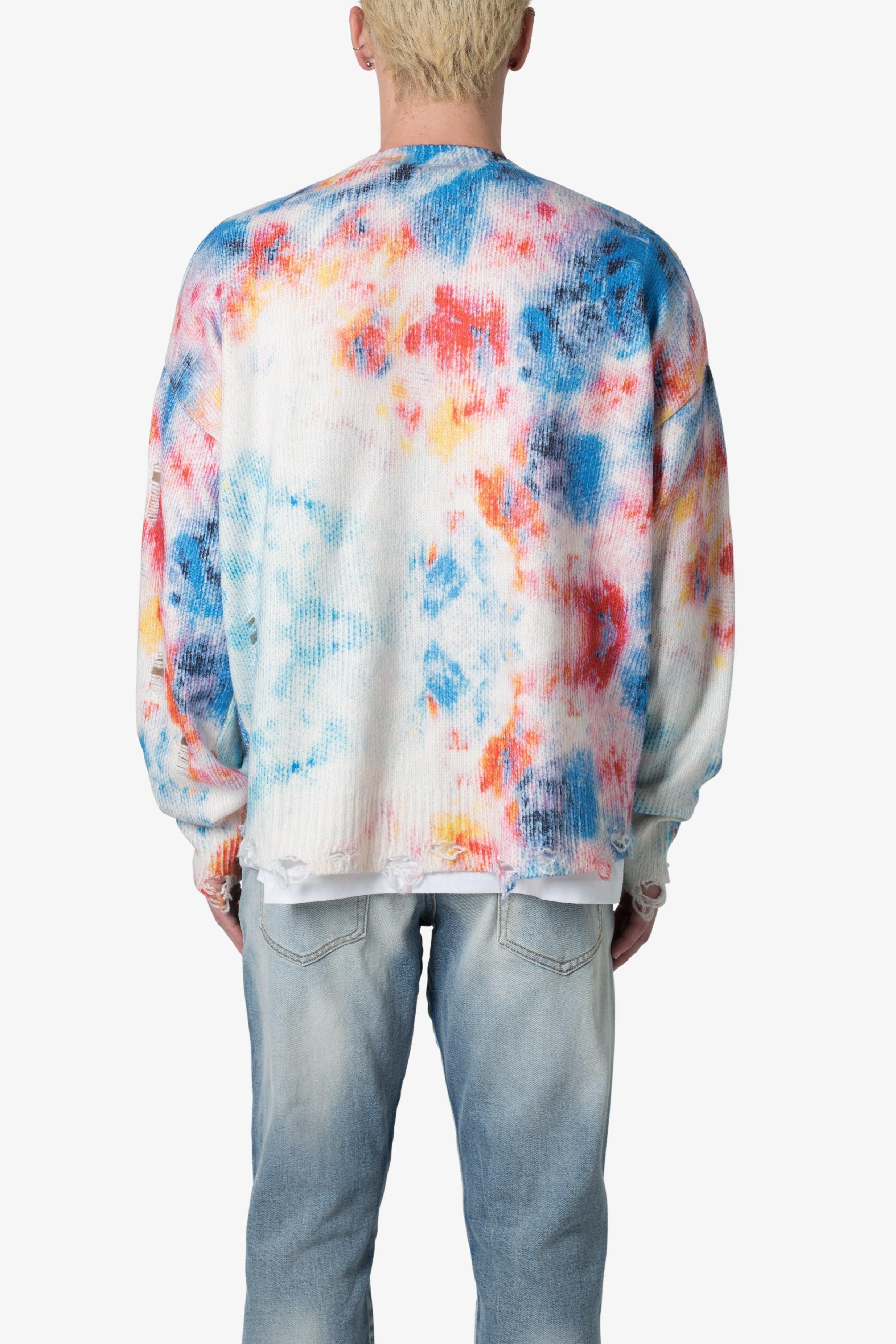 Tie Dye Cardigan Sweater - Multi Product Image