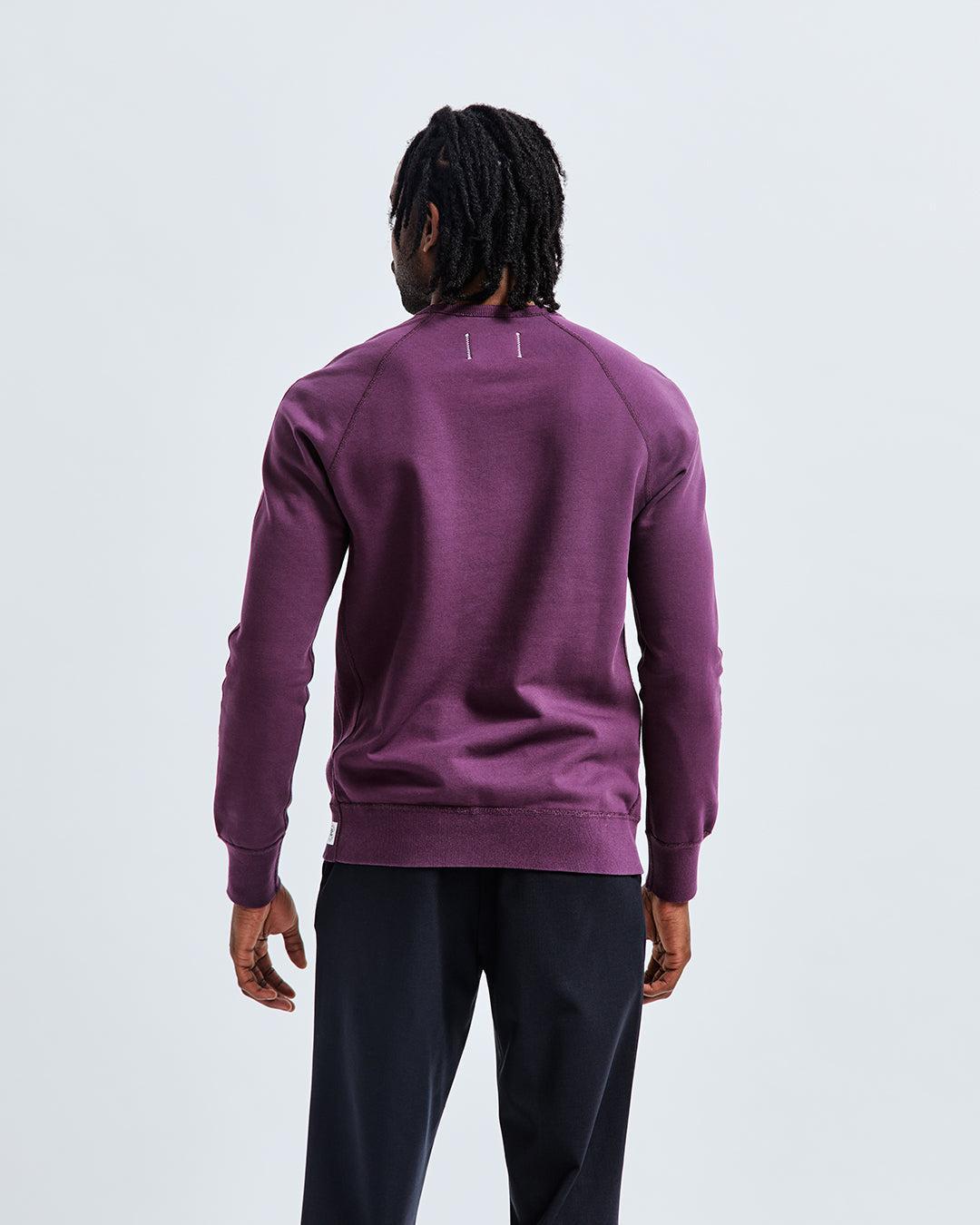 0984. Herringbone Terry Crewneck - Crimson Red Product Image