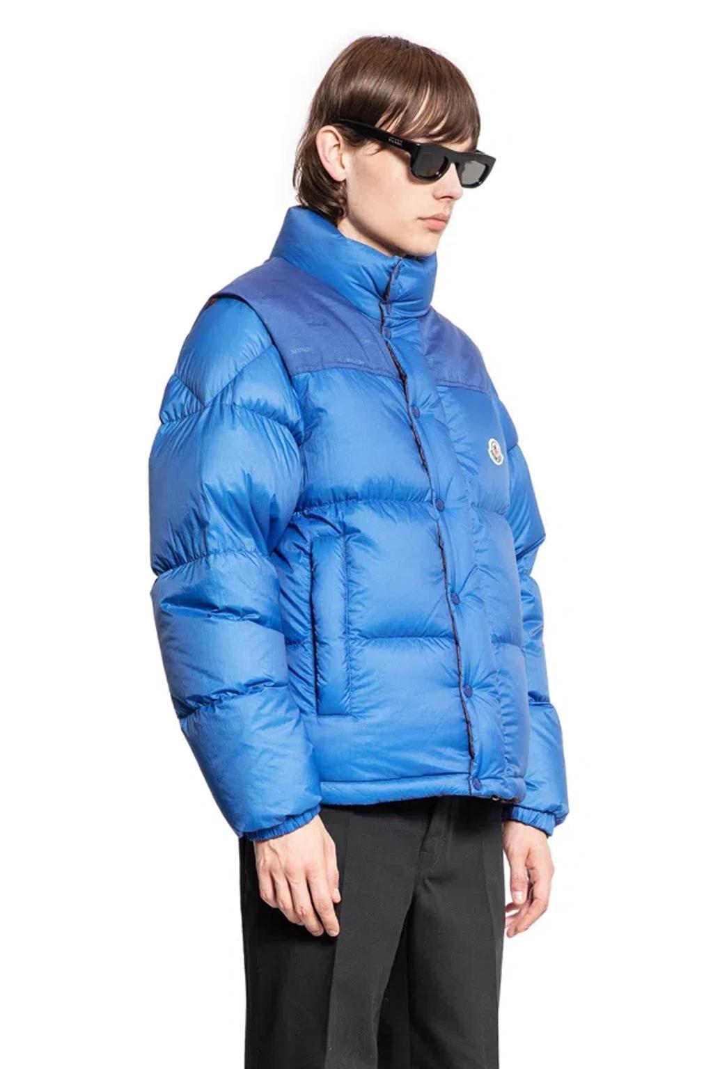 MONCLER Verone Reversible Short Puffer Jacket In Blue Product Image