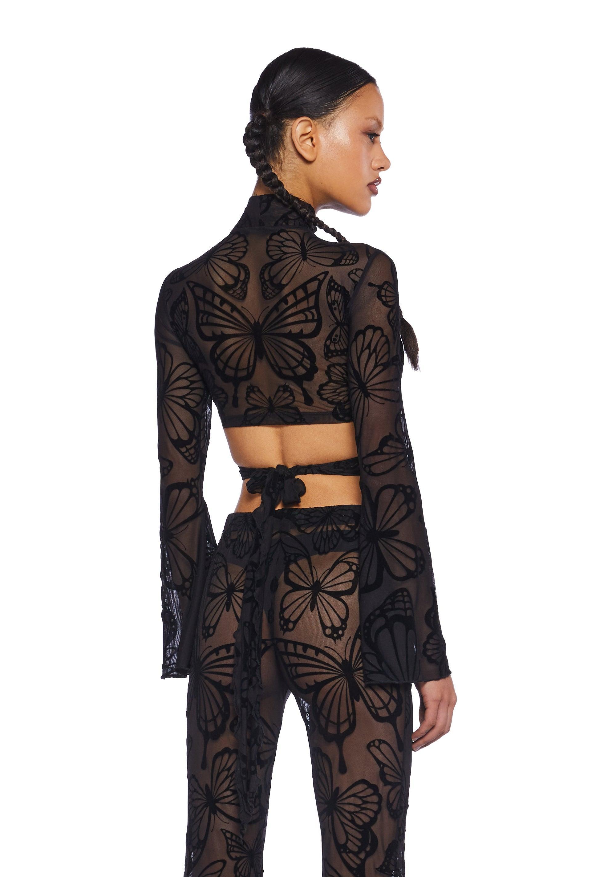 Butterfly Utopia Mesh Wrap Top Male Product Image