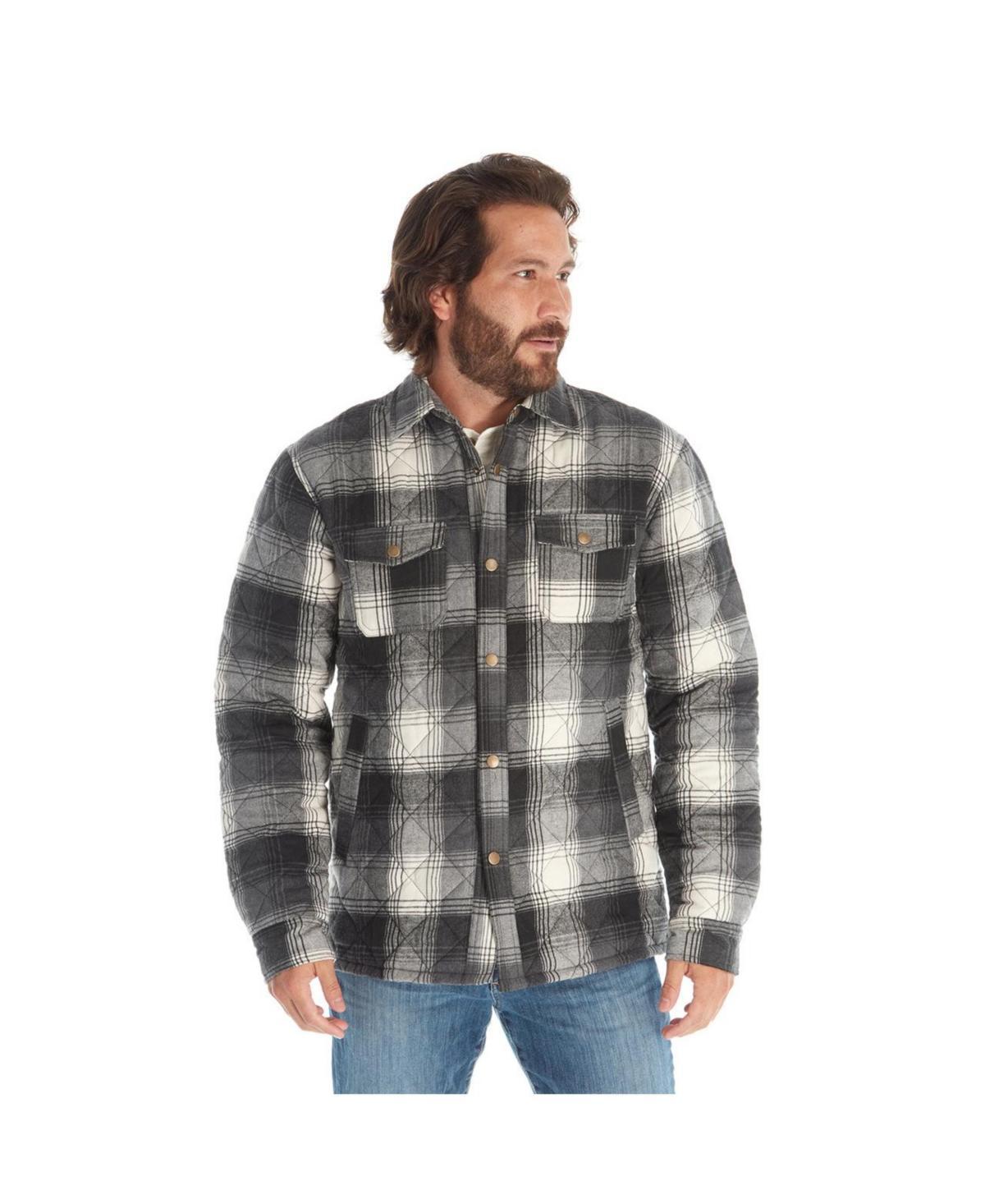 Px Clothing Mens Heavy Quilted Plaid Shirt Jacket Product Image