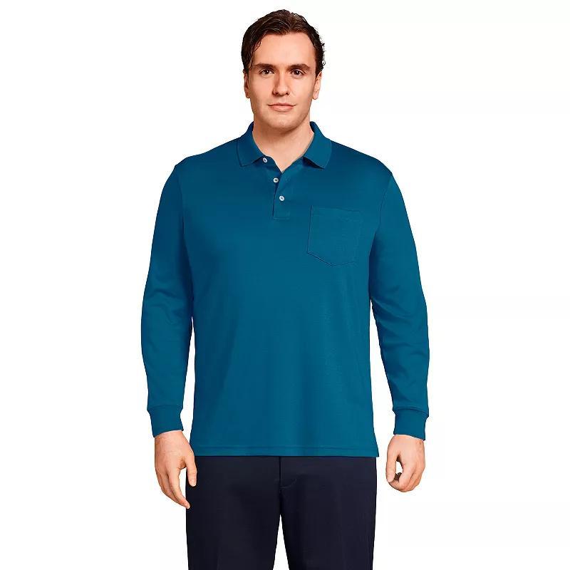 Big & Tall Lands End Super Soft Classic-Fit Supima Pocket Polo, Mens Product Image