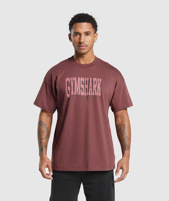 Gymshark Conditioning Graphic T-Shirt - Burgundy Brown Male Product Image