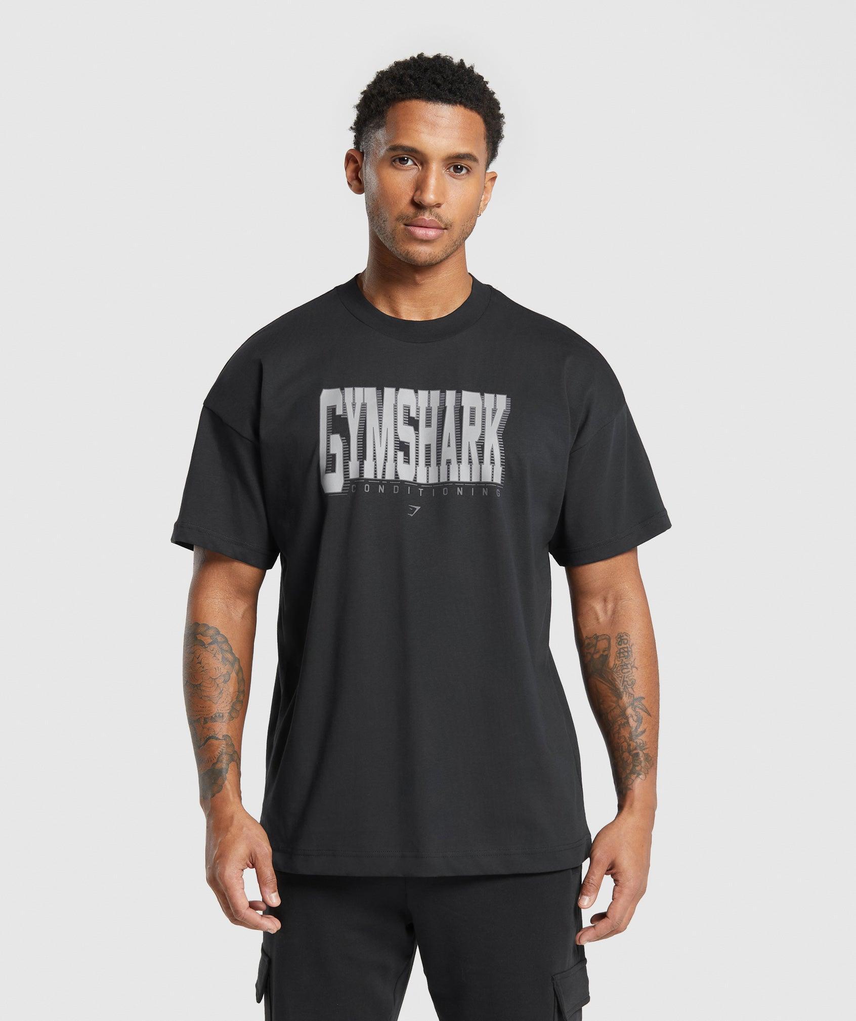 Gymshark Conditioning Graphic T-Shirt - Black Male Product Image