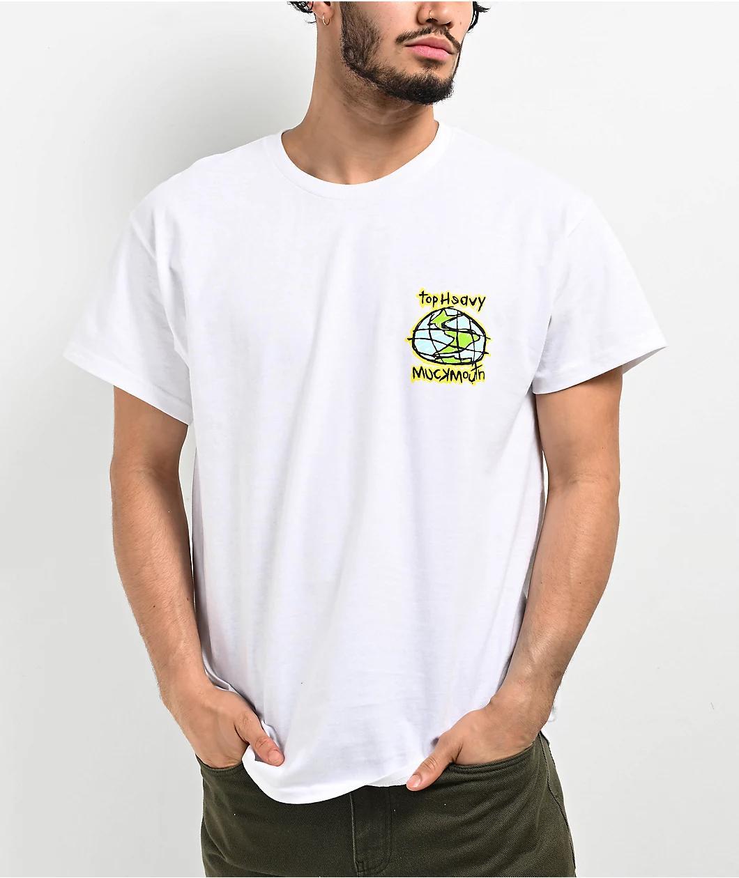 Top Heavy x Muckmouth White T-Shirt Product Image