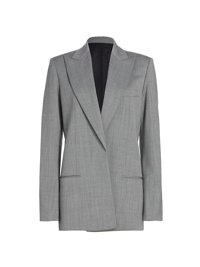 Womens Wool-Blend Tailored Blazer Product Image