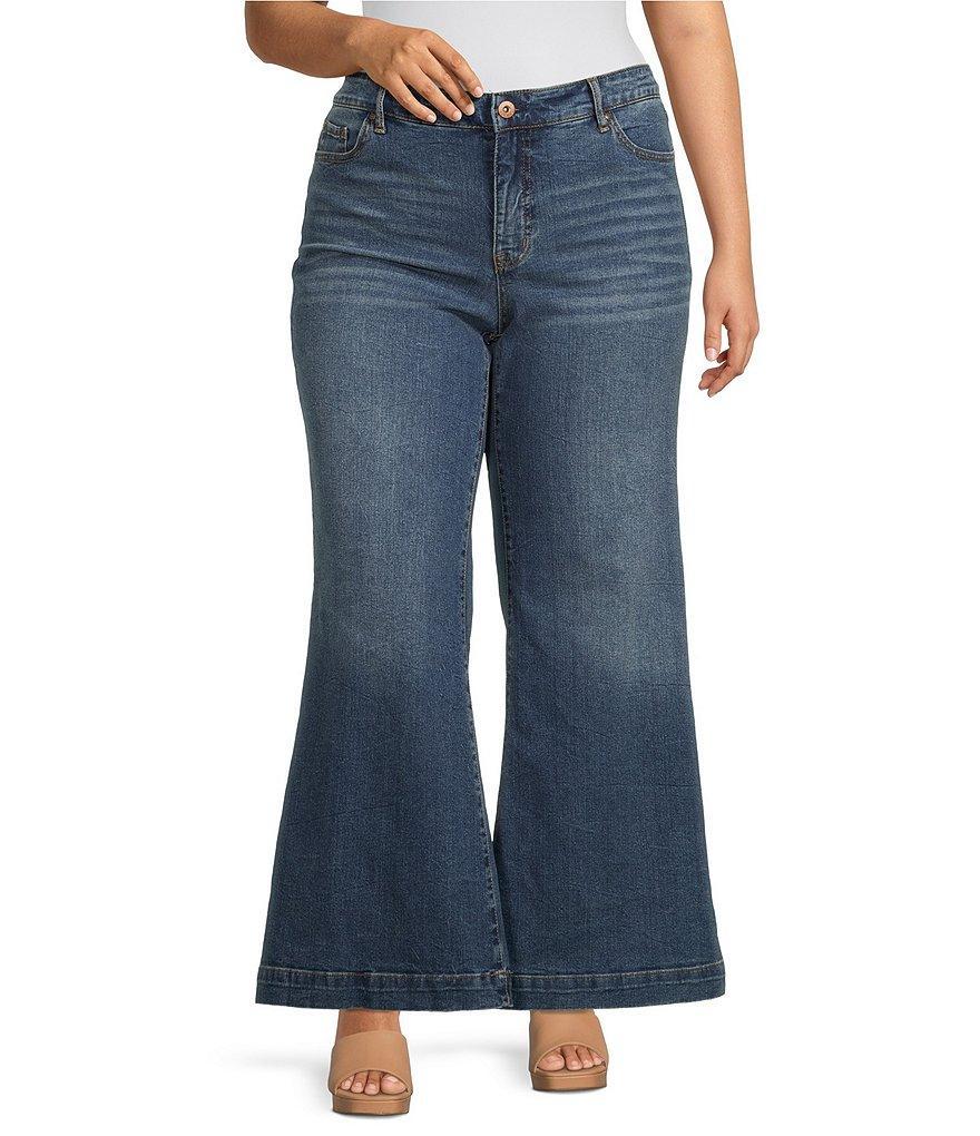 Jessica Simpson Plus Size True Love Wide Leg High Rise Jeans product image