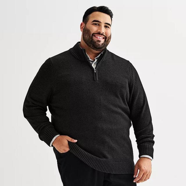 Big & Tall Sonoma Goods For Life Quarter Zip Sweater, Mens Product Image