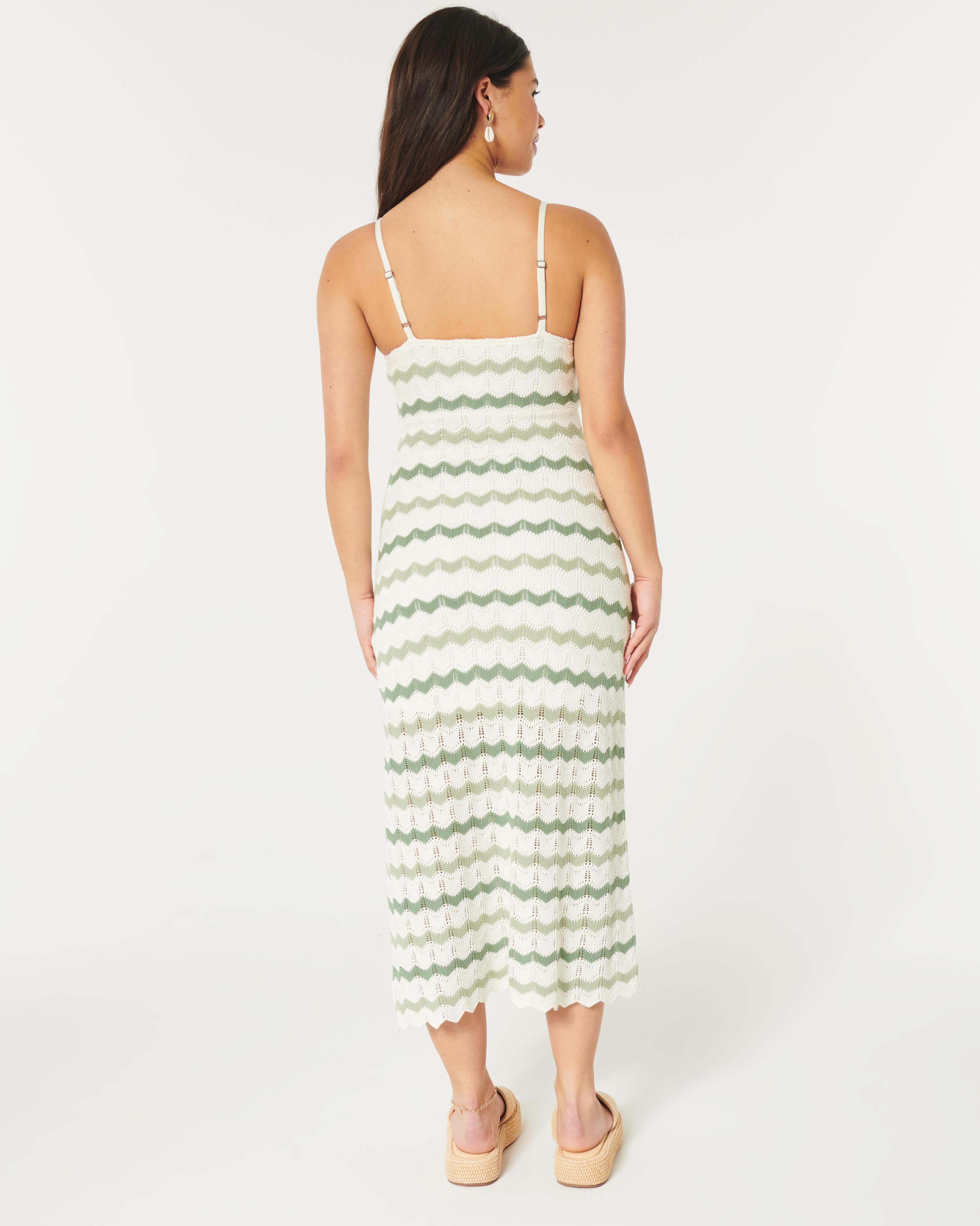 Crochet-Style Midi Dress Product Image