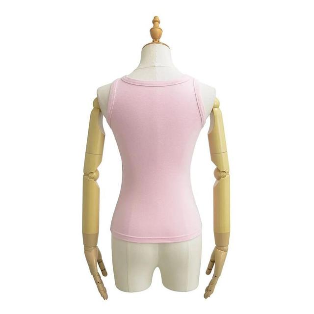 Scoop Neck Padded Slim Fit Tank Top Product Image