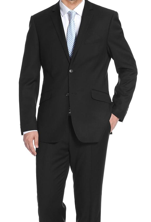 Performance Stretch Suit 2 Piece Slim Fit in Black Product Image