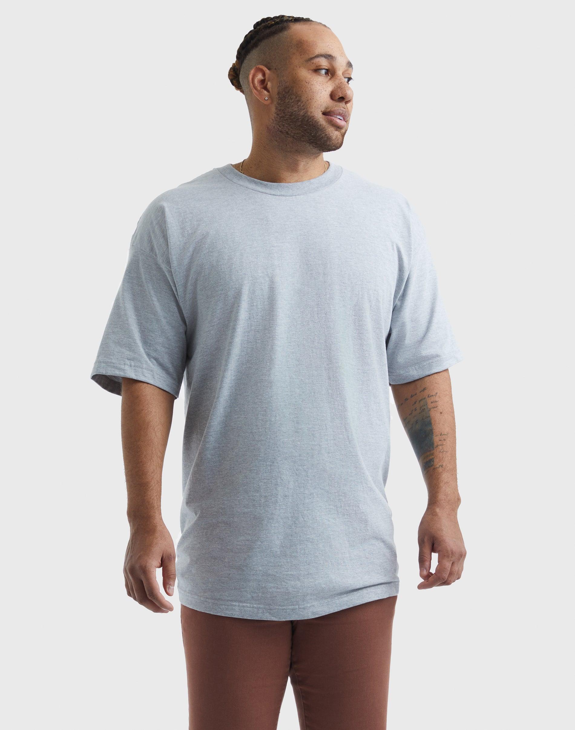 Big & Tall Hanes Beefy-T Tee, Mens Grey Product Image