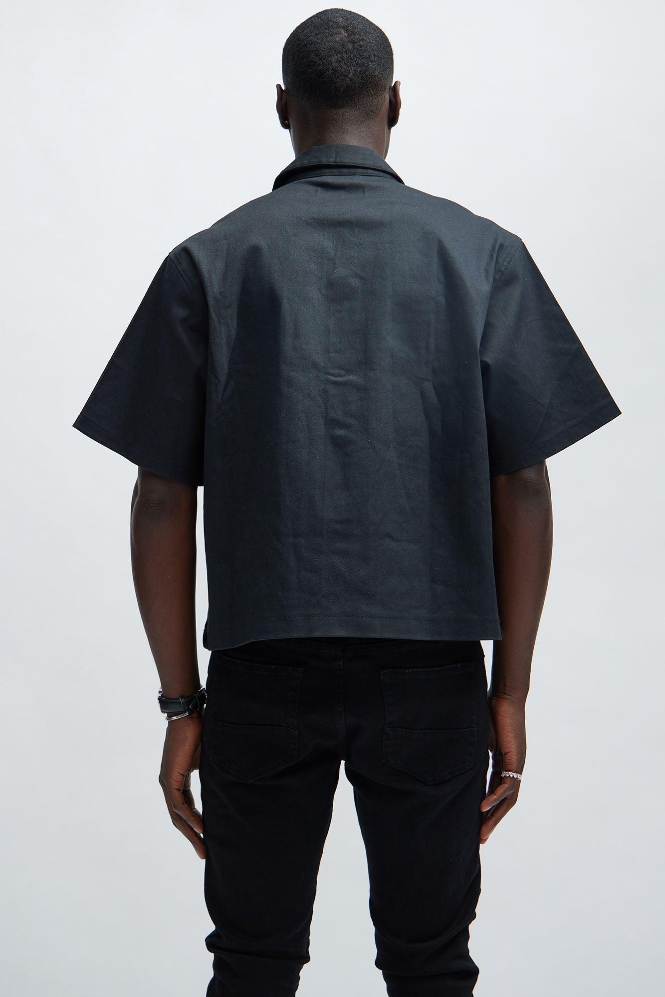 Defense Waxed Twill Utility Shirt - Black Product Image