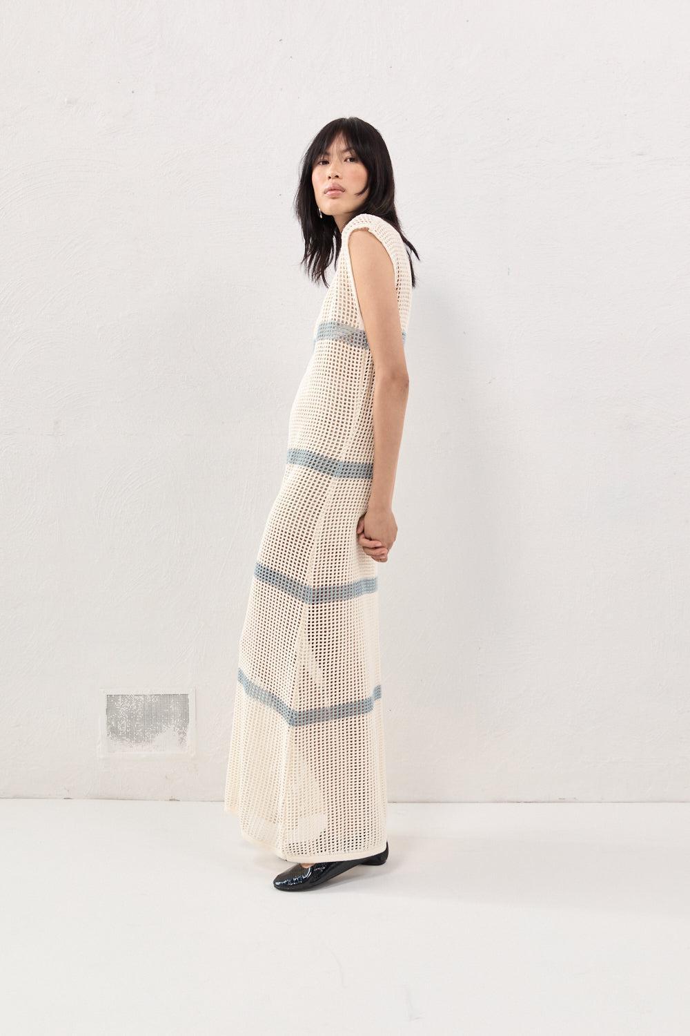 Elea Knit Maxi Dress Stripe Product Image