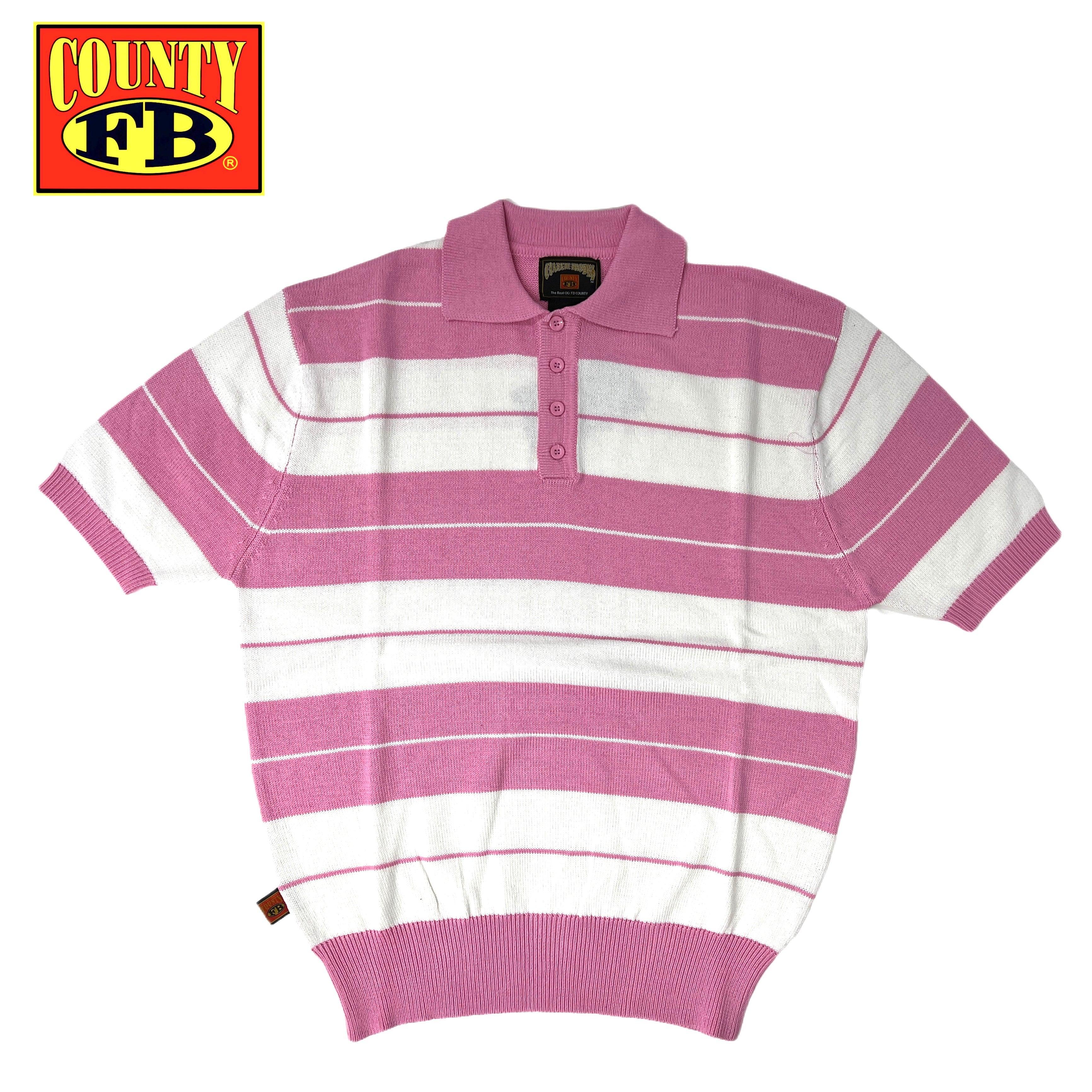 FB County Charlie Brown Shirt - Pink/White & Navy/White Male Product Image