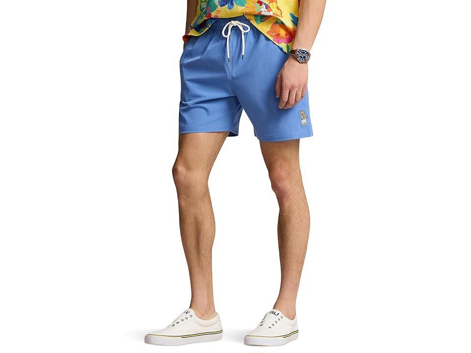 Polo Ralph Lauren 5.75-Inch Traveler Polo Bear Swim Trunks (New England w/ Bchshp Bear) Men's Swimwear Sets Product Image