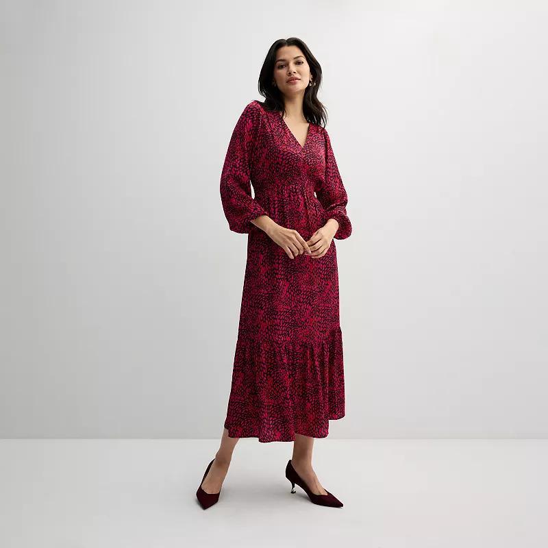 Womens Nine West V-Neck Midi Dress product image