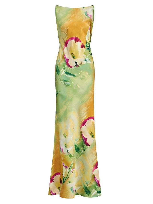 Womens Pippa Floral Satin Gown Product Image