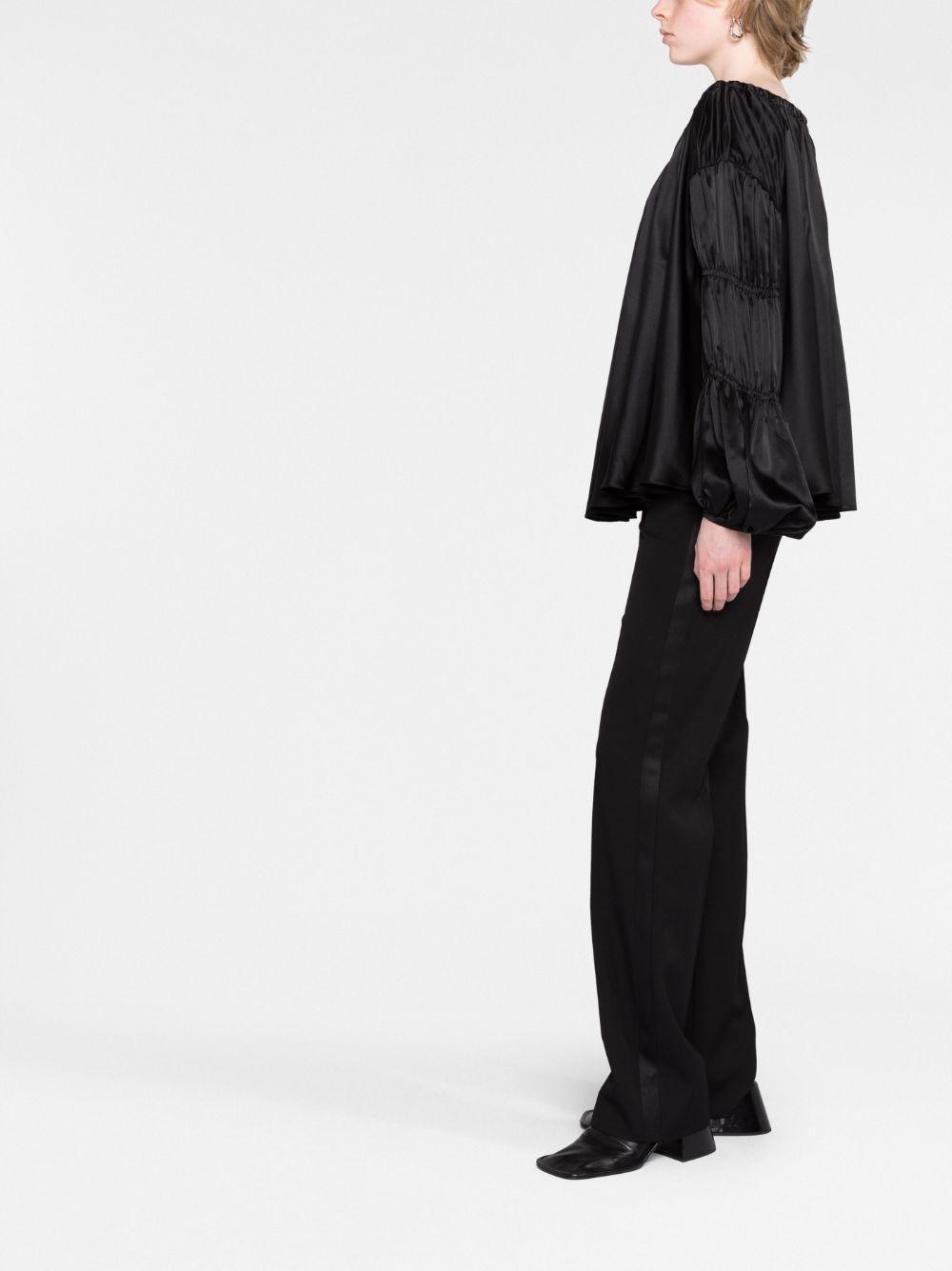 Leny Off-the-shoulder Silk Top In Black Product Image