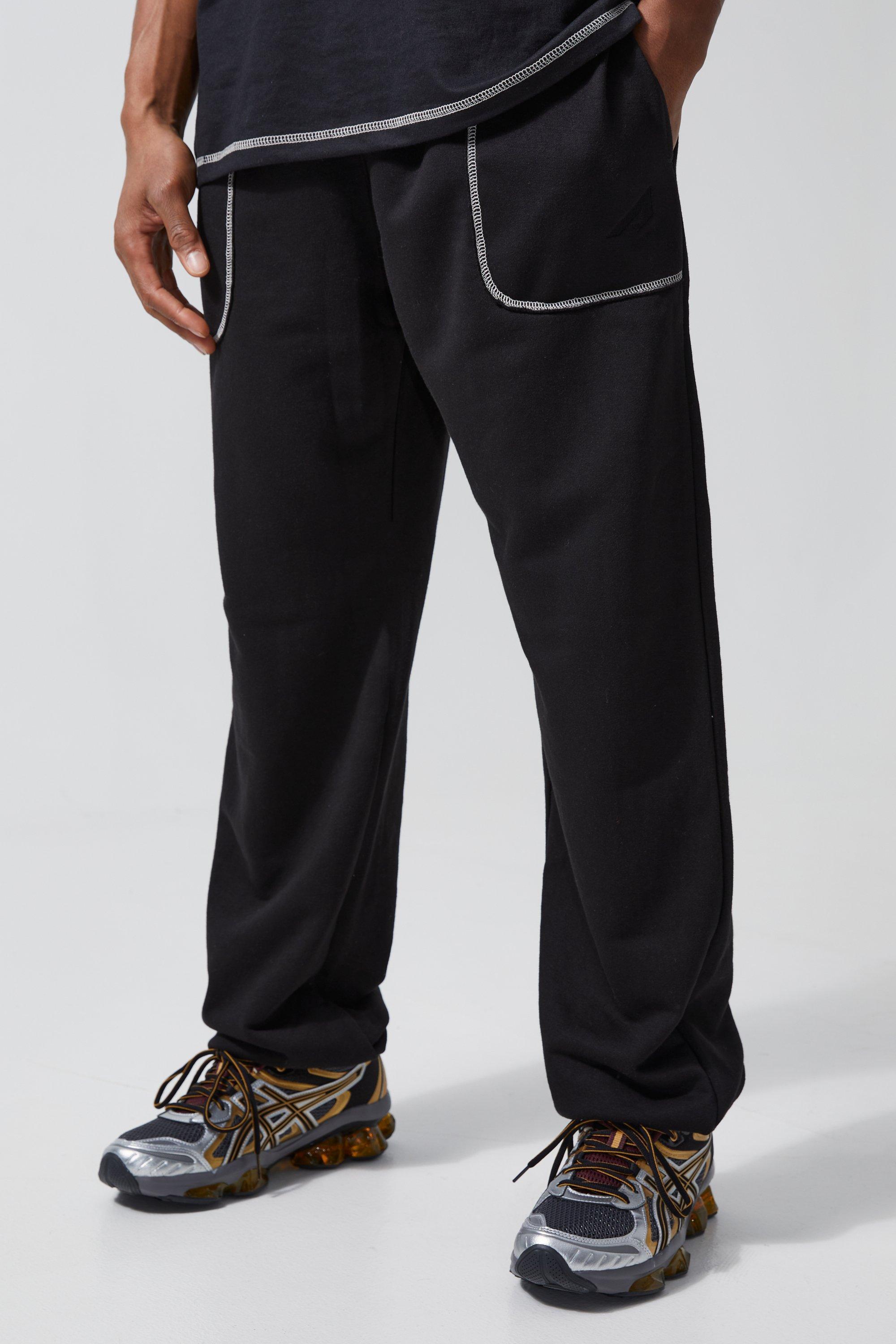 Active Oversized Heavy Loopback Frayed Sweatpants | boohooMAN USA product image