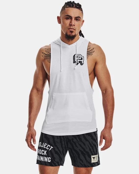 Mens Project Rock Training Sleeveless Hoodie Product Image