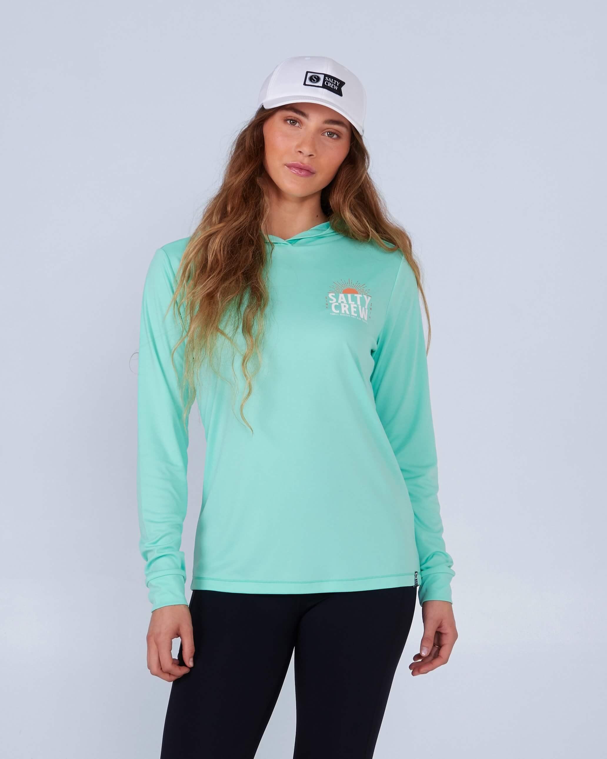 Cruisin Hooded Sunshirt - Sea Foam UPF 50+ Product Image