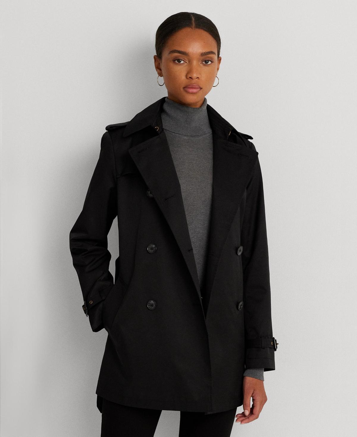 Lauren Ralph Lauren Womens Double-Breasted Short Trench Coat Product Image