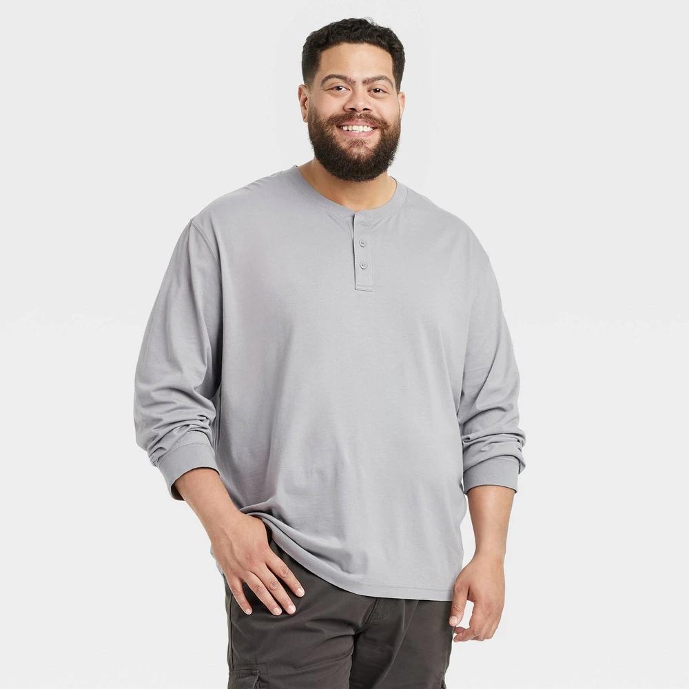 Mens Big & Tall Long Sleeve Henley T-Shirt - Goodfellow & Co 4XLT Product Image