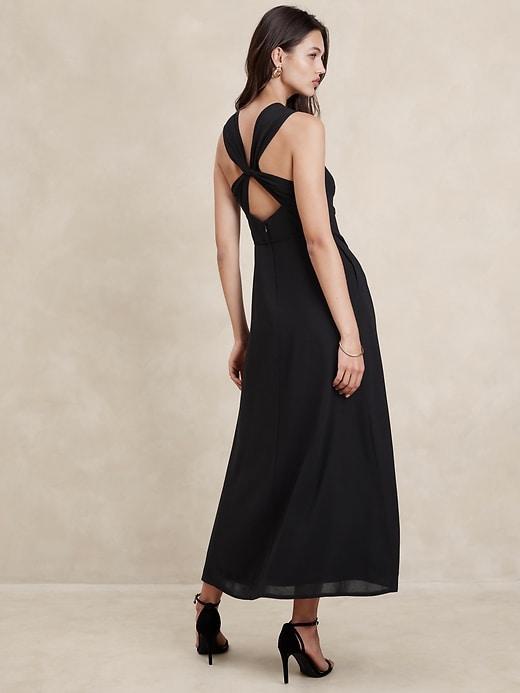 Chiffon Twist-Back Maxi Dress Product Image