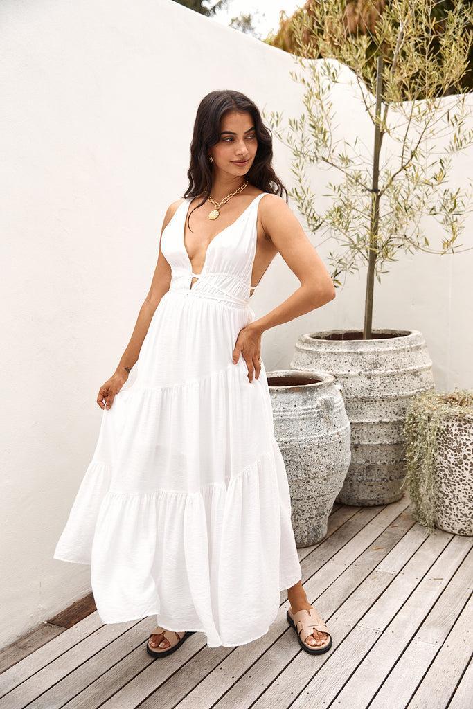 Pure Delights Maxi Dress White Product Image