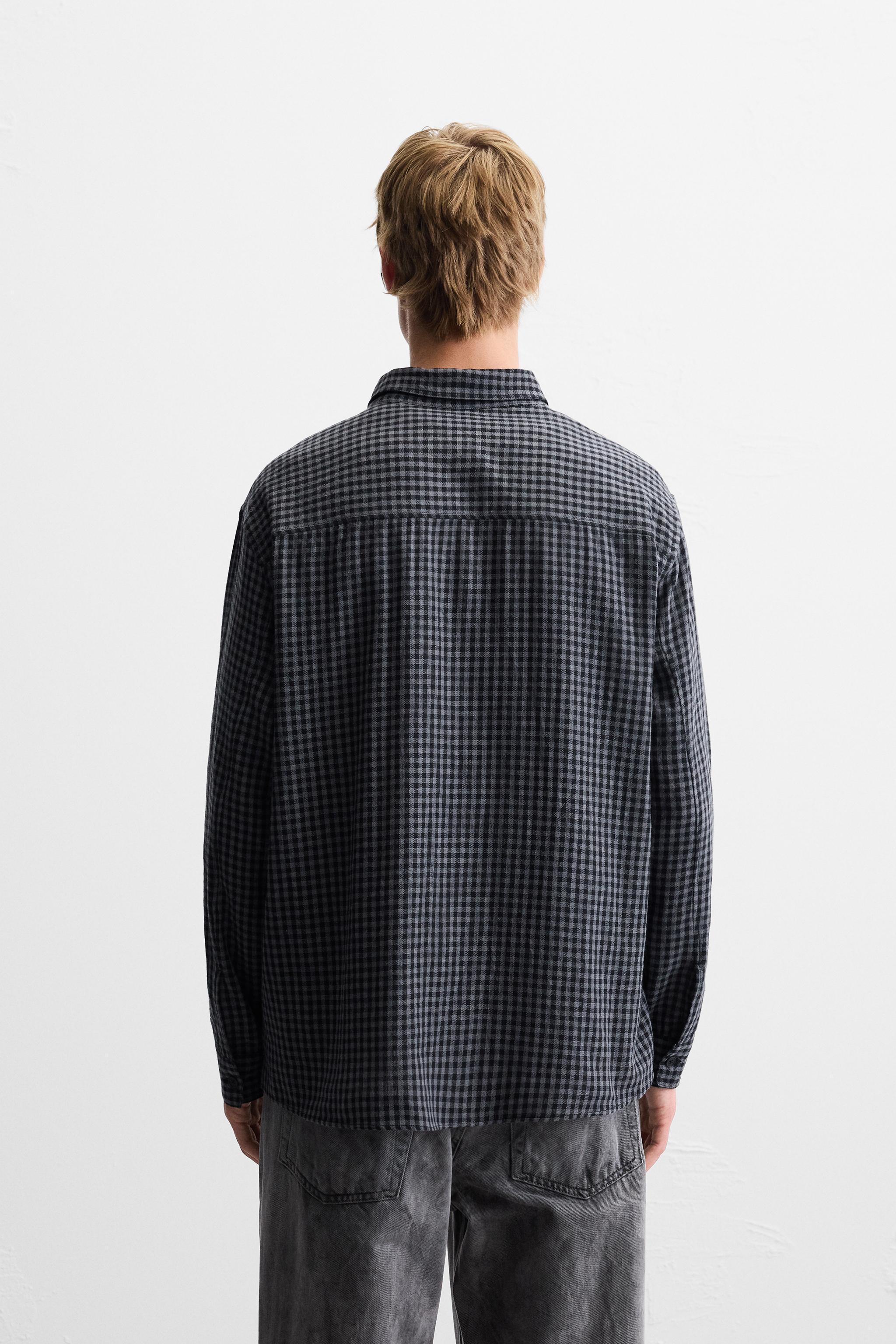 RELAXED FIT PLAID SHIRT Product Image