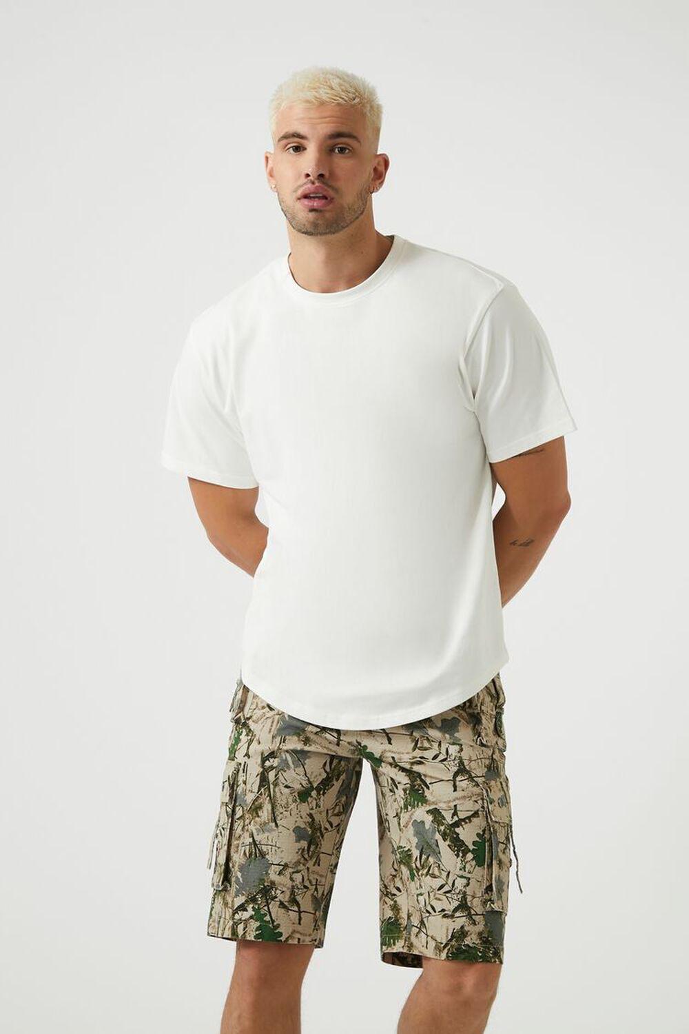 Leaf Print Cargo Shorts | Forever 21 Product Image