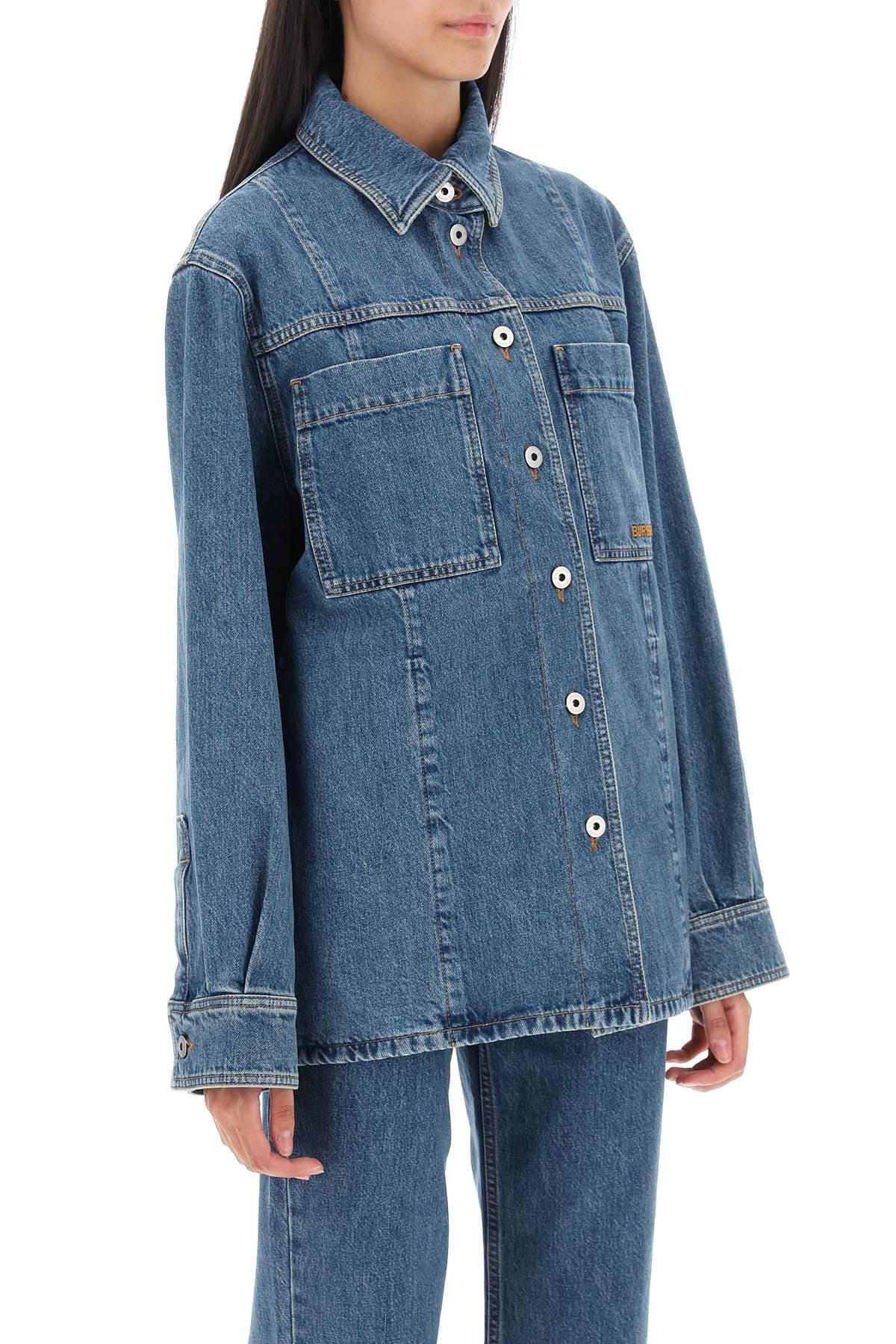 BURBERRY 'bensen' Denim Overshirt In Blue Product Image