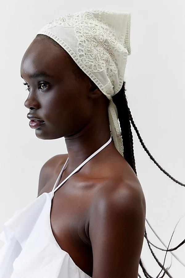 Pearl Embellished Headscarf Womens at Urban Outfitters Product Image