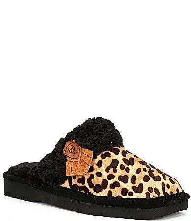 Ariat Jackie Square Toe Leopard Hair Calf Slippers Product Image